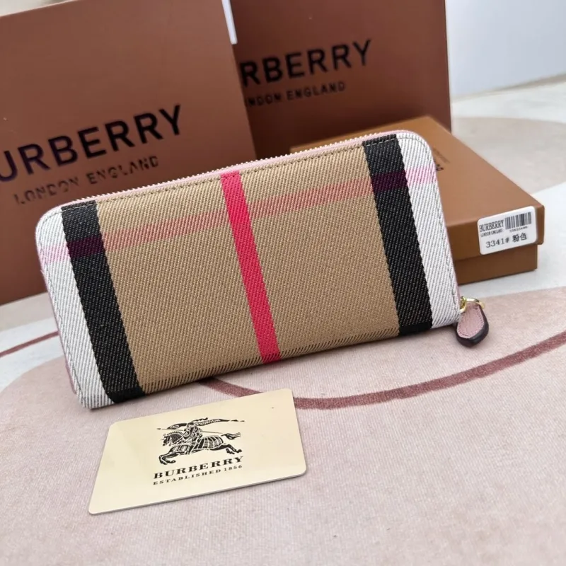 Burberry Pink Zip Around Wallet 3341 - Image 4