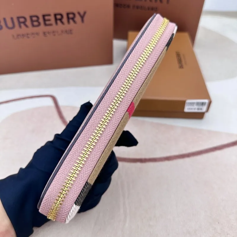 Burberry Pink Zip Around Wallet 3341 - Image 5