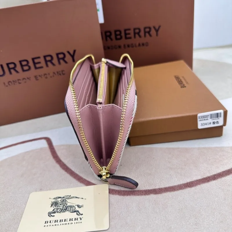 Burberry Pink Zip Around Wallet 3341 - Image 8