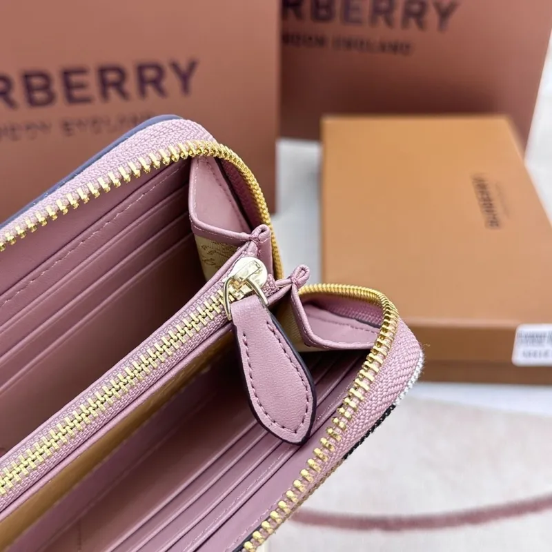 Burberry Pink Zip Around Wallet 3341 - Image 9