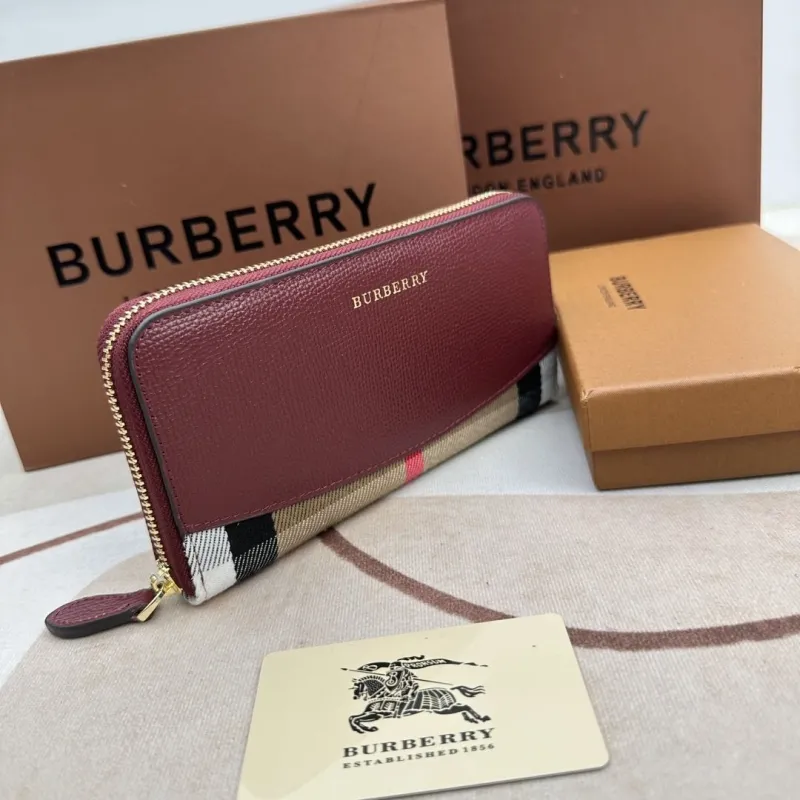 Alternative view of Burberry Burgundy Zip Around Wallet 3341