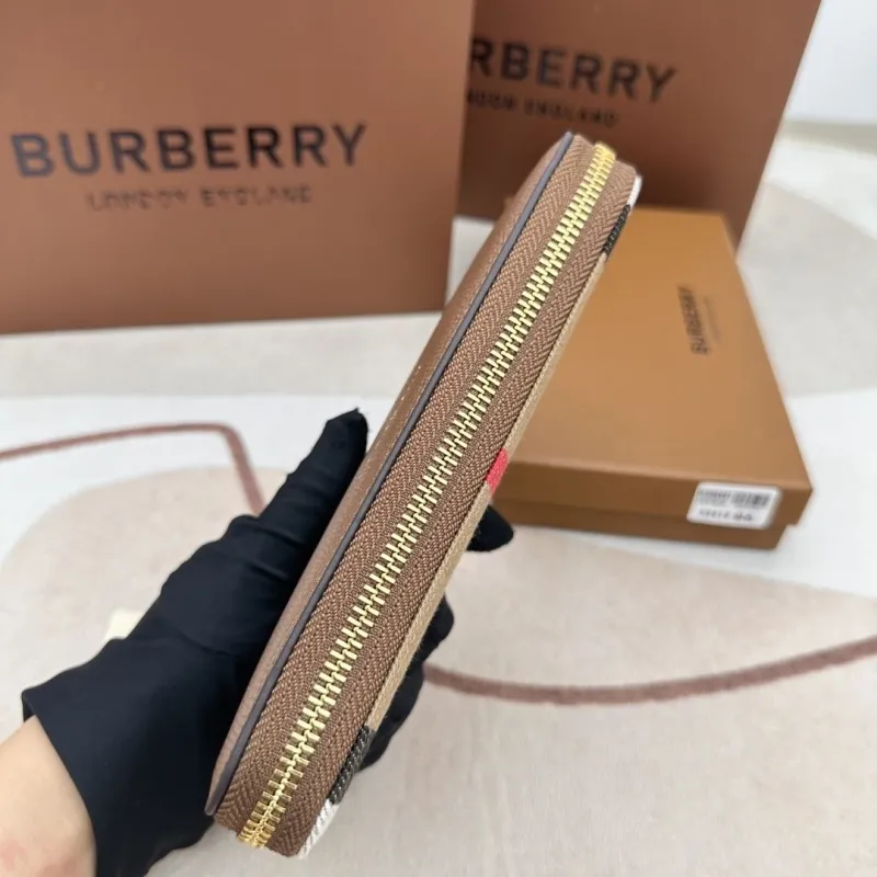 Burberry Brown Zip Around Wallet 3341 - Image 6
