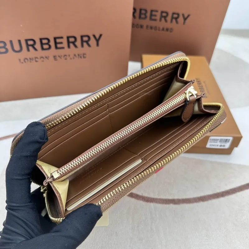 Burberry Brown Zip Around Wallet 3341 - Image 7