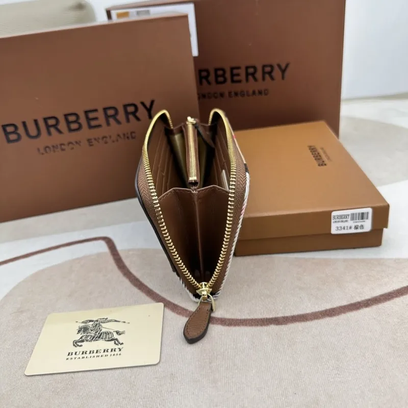 Burberry Brown Zip Around Wallet 3341 - Image 8