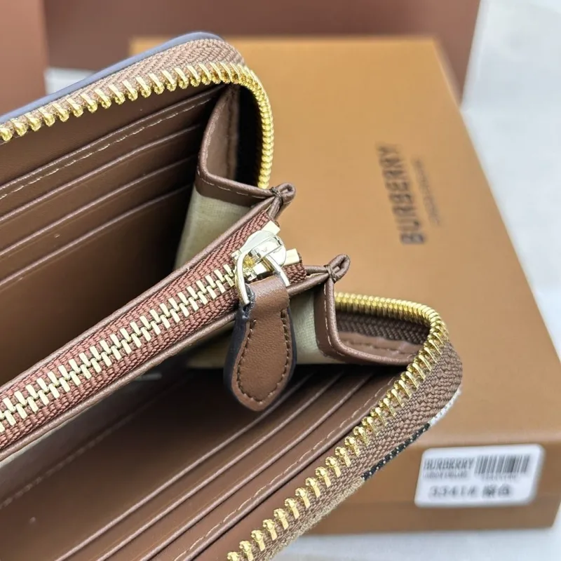 Burberry Brown Zip Around Wallet 3341 - Image 9