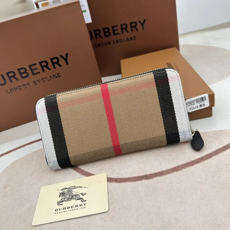 Burberry Black Zip Around Long Wallet - Image 5