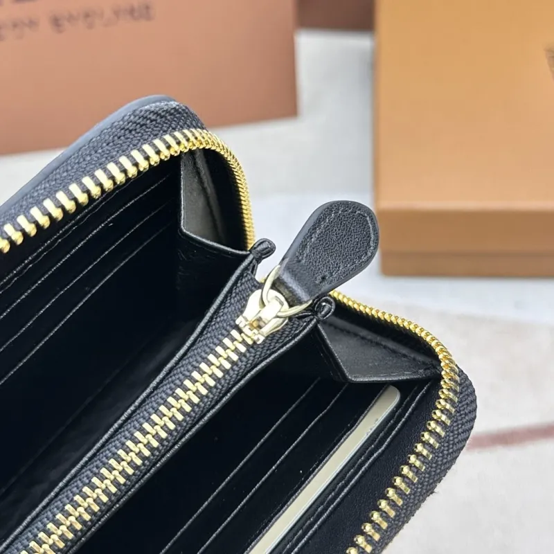 Burberry Black Zip Around Long Wallet - Image 7