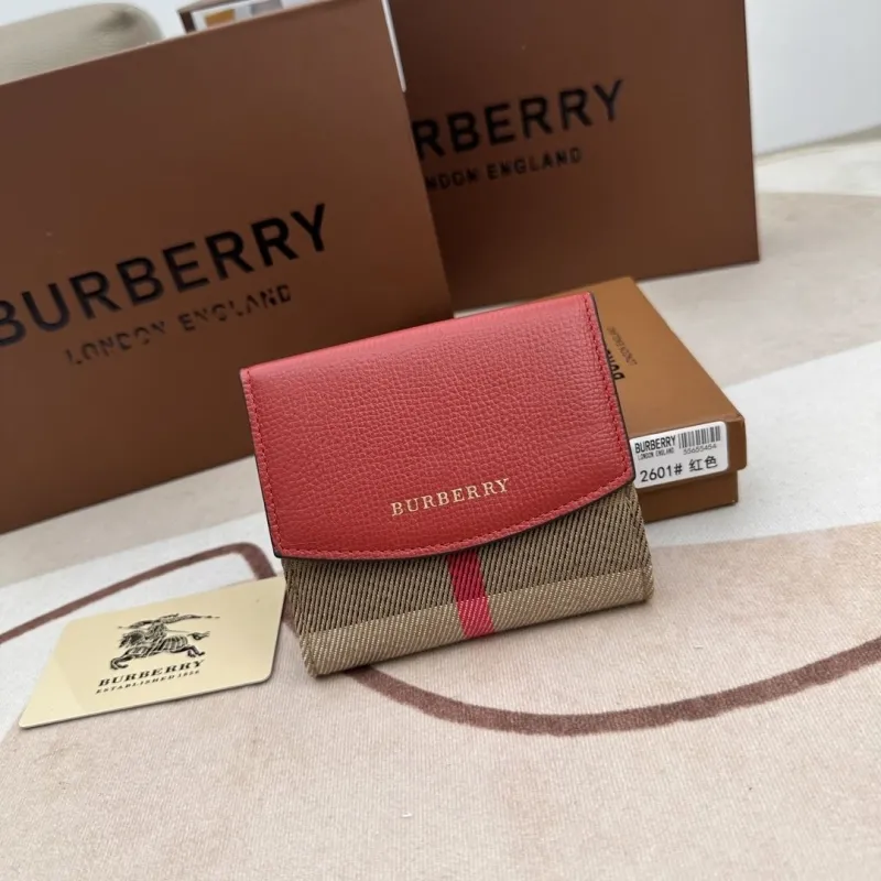 Burberry Red Compact Wallet 2601