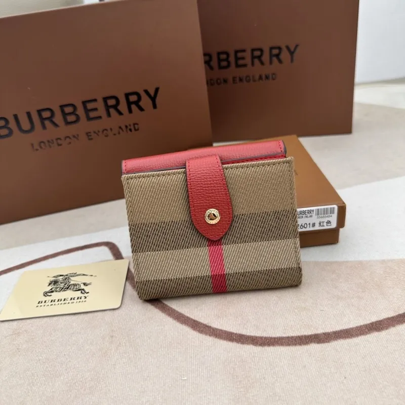 Burberry Red Compact Wallet 2601 - Image 4