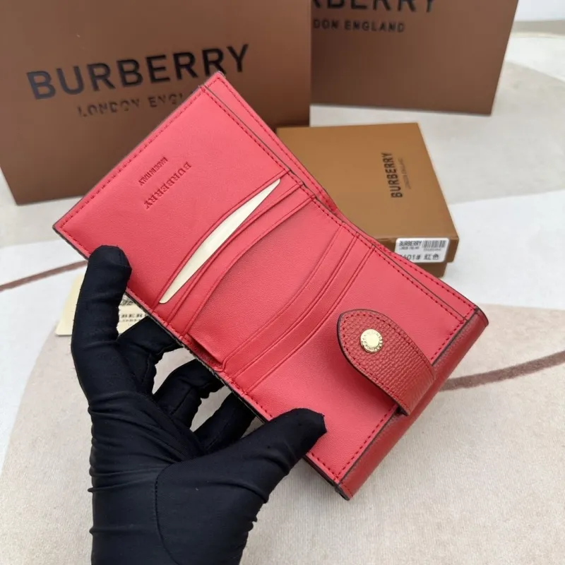 Burberry Red Compact Wallet 2601 - Image 6