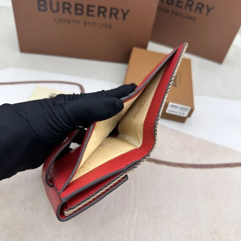 Burberry Red Compact Wallet 2601 - Image 8