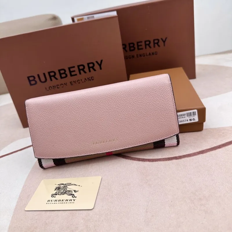 Burberry Pink Long Wallet 3957