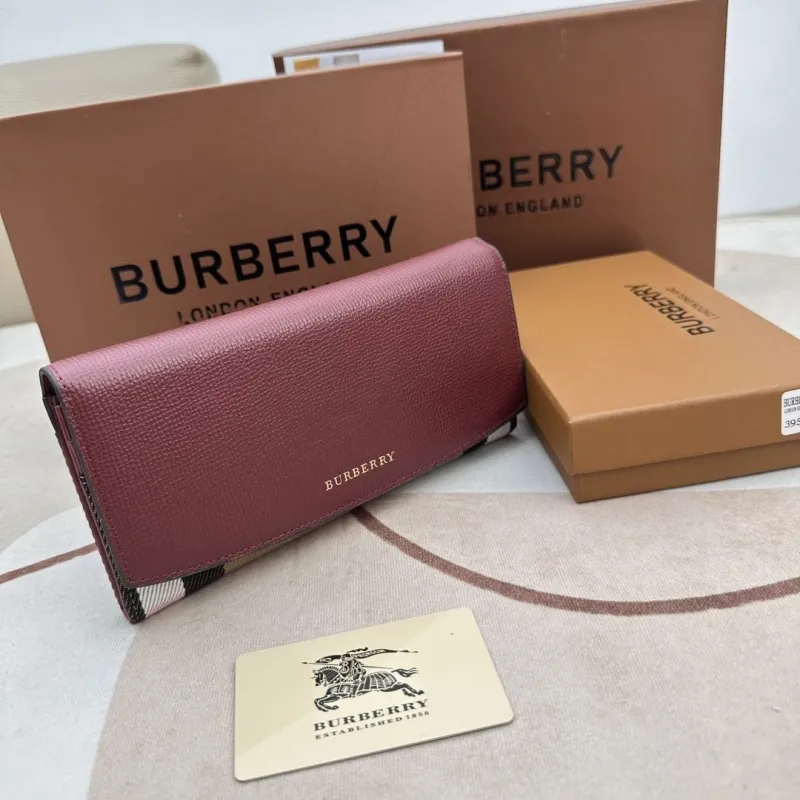 Alternative view of Burberry Burgundy Leather Long Wallet 3957