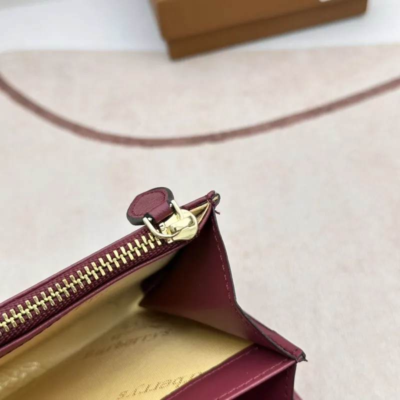 Burberry Burgundy Leather Long Wallet 3957 - Image 8