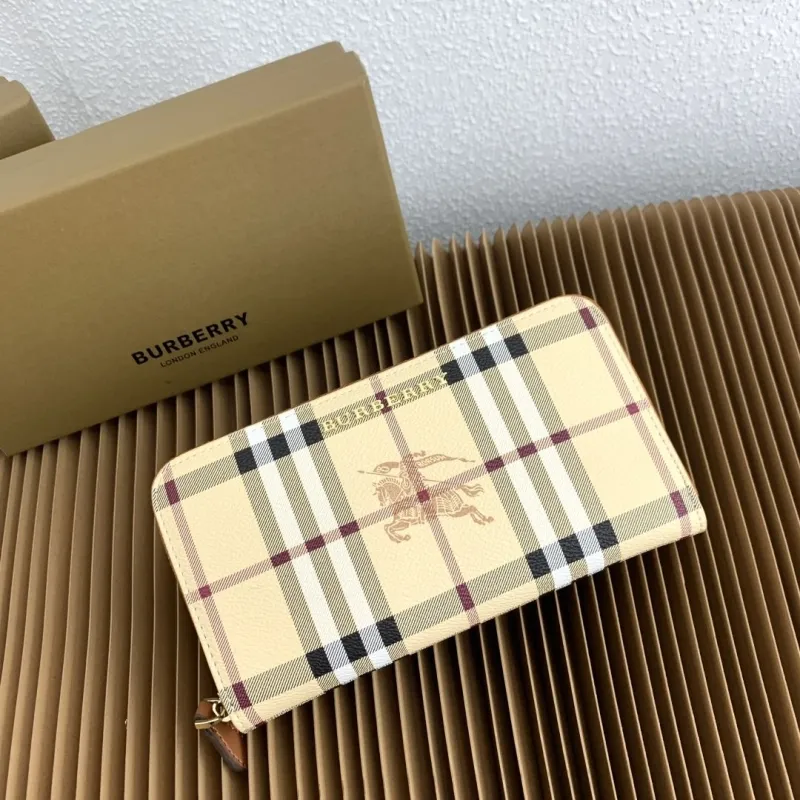 Burberry Classic Check Zip Around Wallet
