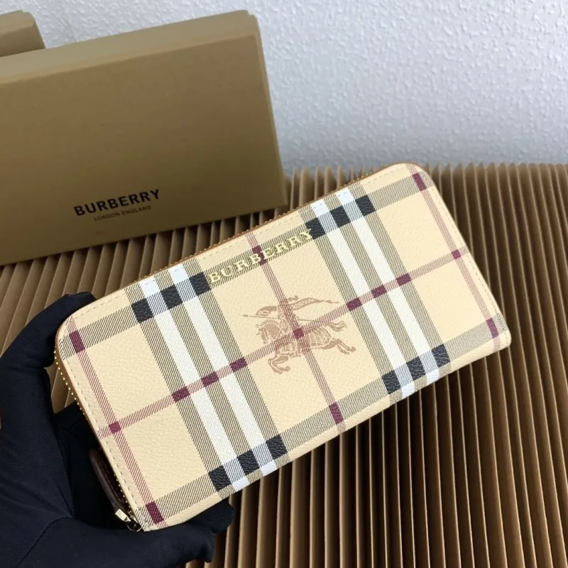 Burberry Classic Check Zip Around Wallet - Image 4