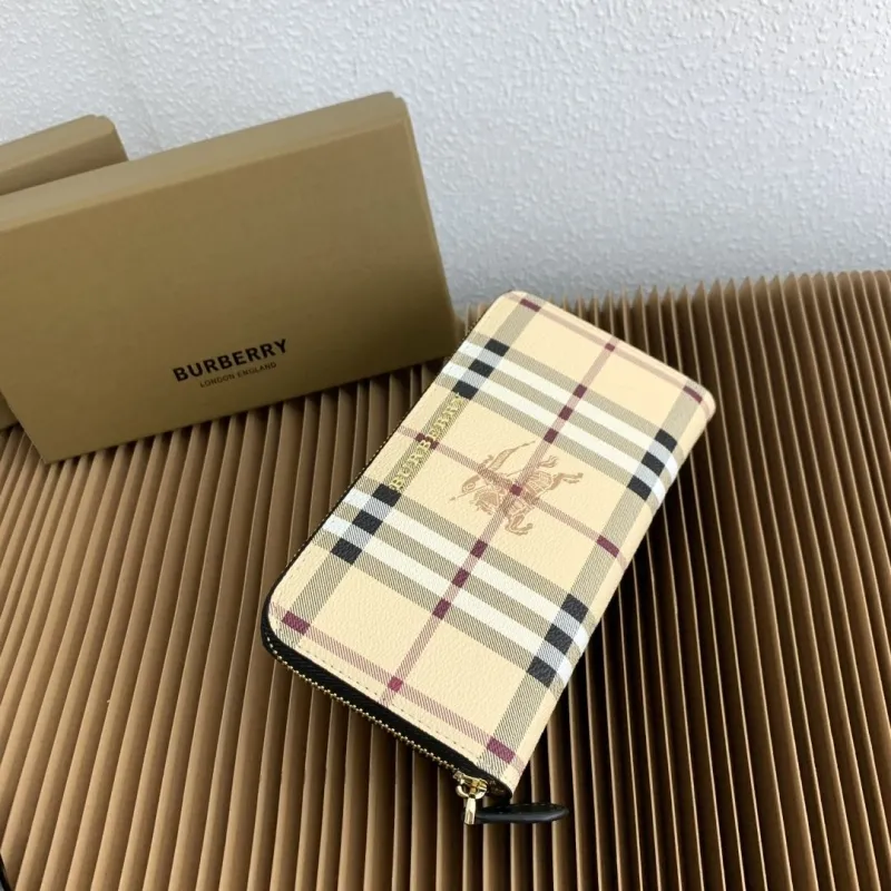 Alternative view of Burberry Haymarket Check Zip Around Wallet Wallets-52