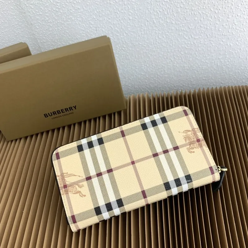 Burberry Haymarket Check Zip Around Wallet Wallets-52 - Image 3