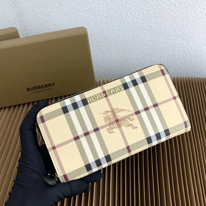 Burberry Haymarket Check Zip Around Wallet Wallets-52 - Image 4