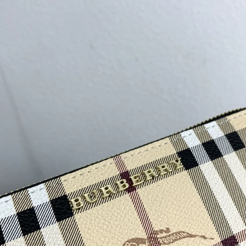 Burberry Haymarket Check Zip Around Wallet Wallets-52 - Image 9