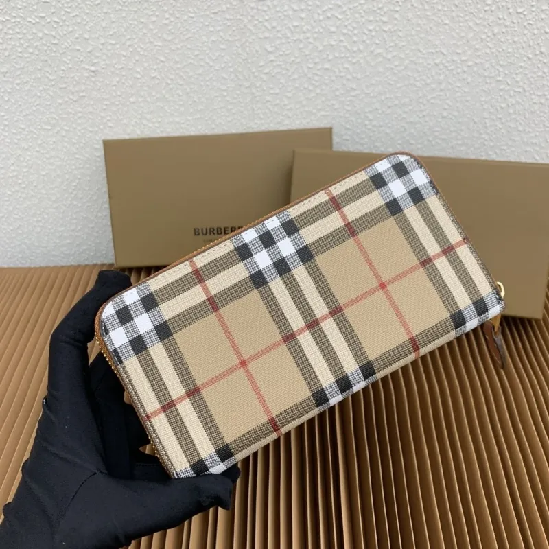 Burberry Classic Check Zip Around Wallet - Image 4