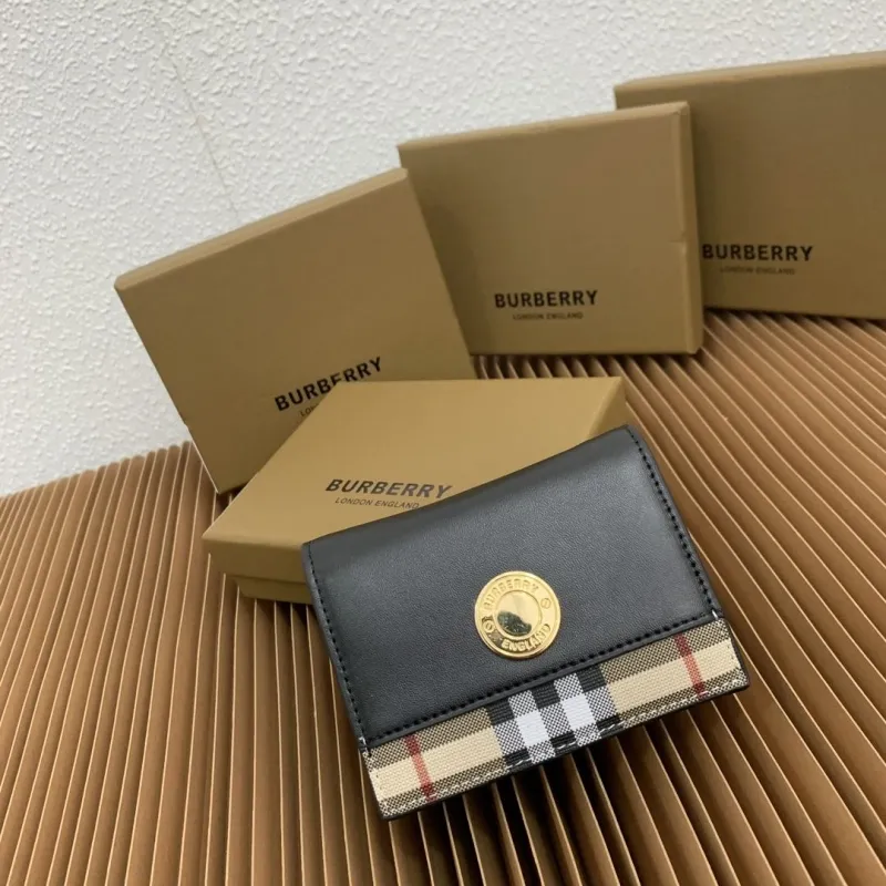 Burberry Black Leather Bifold Wallet