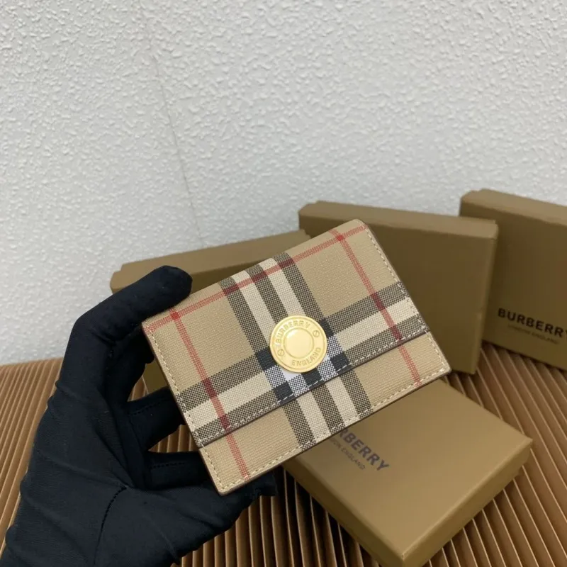Burberry Vintage Check Compact Wallet - Image 4