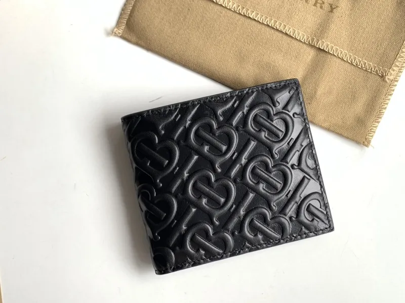 Alternative view of Burberry Black TB Monogram Leather Bifold Wallet