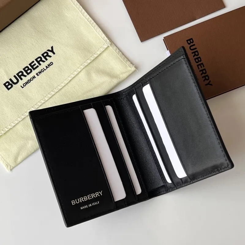 Burberry Dark Blue Check Bifold Leather Wallet - Image 6