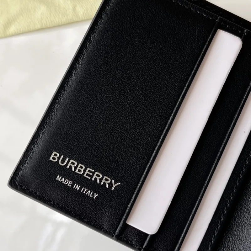 Burberry Dark Blue Check Bifold Leather Wallet - Image 7