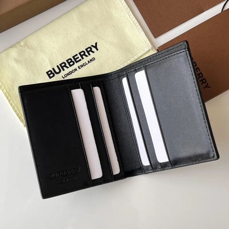 Burberry Black Check Bifold Wallet - Image 6
