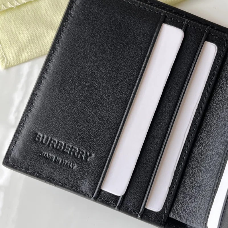 Burberry Black Check Bifold Wallet - Image 7