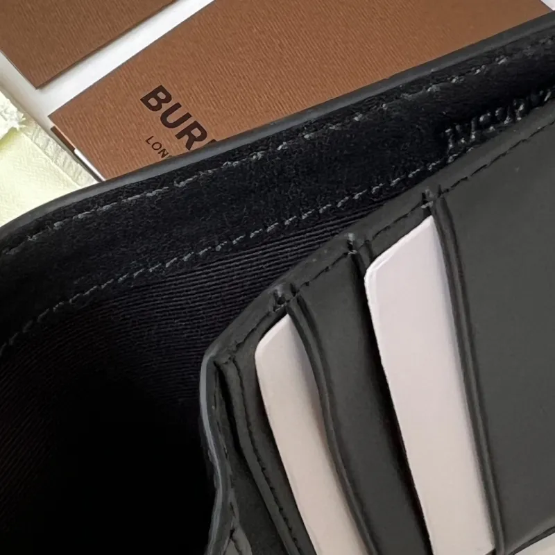 Burberry Black Check Bifold Wallet - Image 8