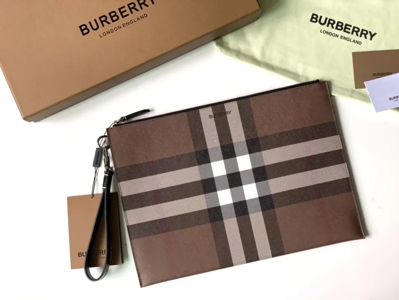 Alternative view of Burberry Classic Check Zip Clutch Bag