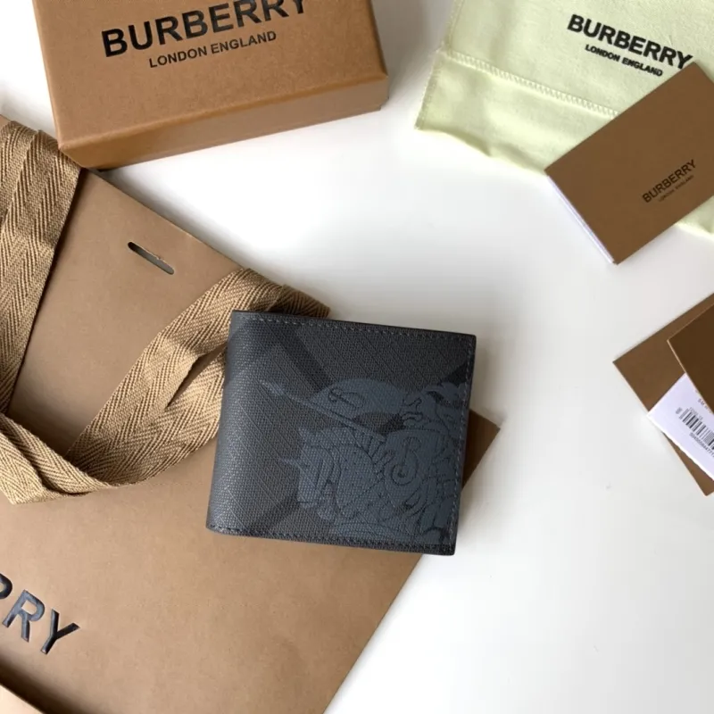 Burberry Dark Gray Bifold Wallet 77