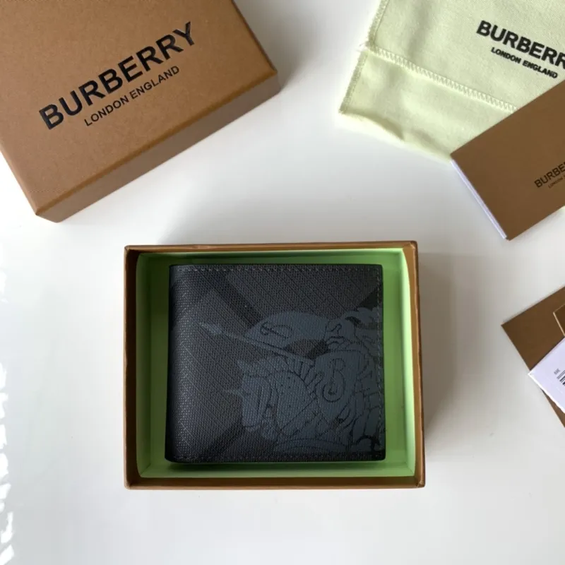Alternative view of Burberry Dark Gray Bifold Wallet 77