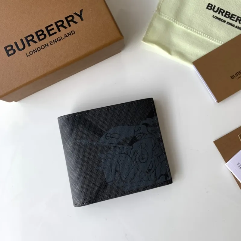 Burberry Dark Gray Bifold Wallet 77 - Image 3