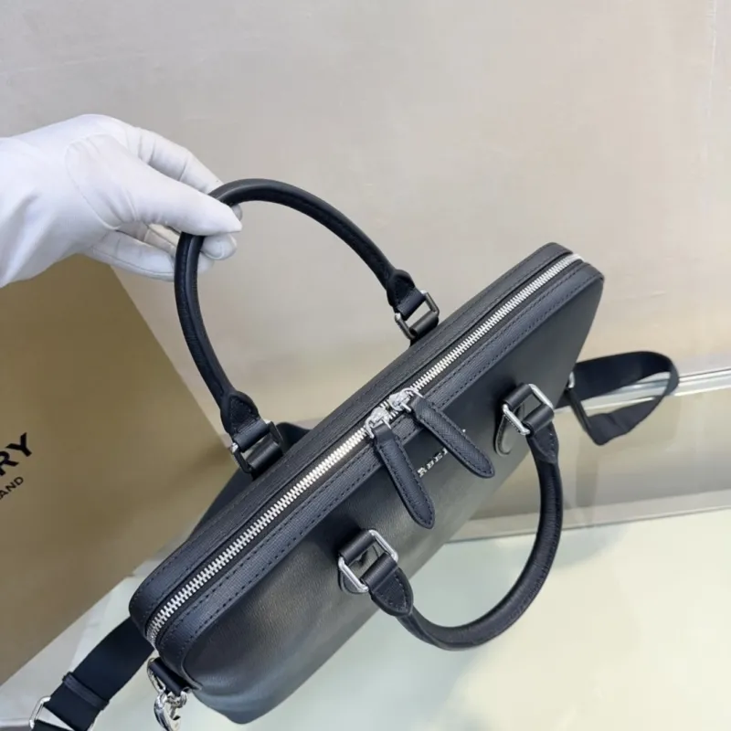 Burberry Black Men's Leather Briefcase - Image 7