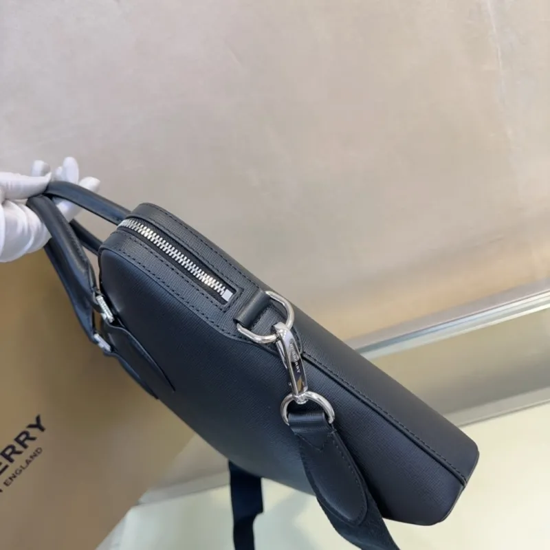 Burberry Black Men's Leather Briefcase - Image 4