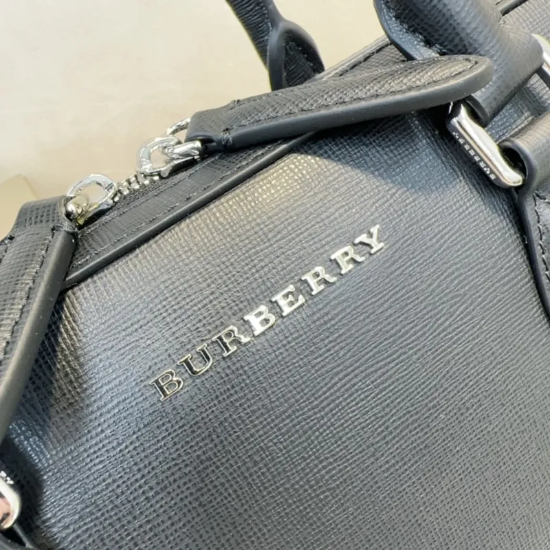 Burberry Black Men's Leather Briefcase - Image 6