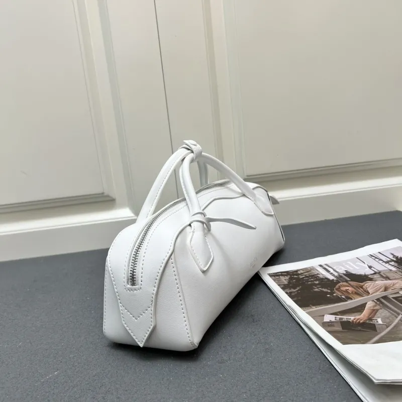 ALAIA White Leather Top Handle Bag - Image 3