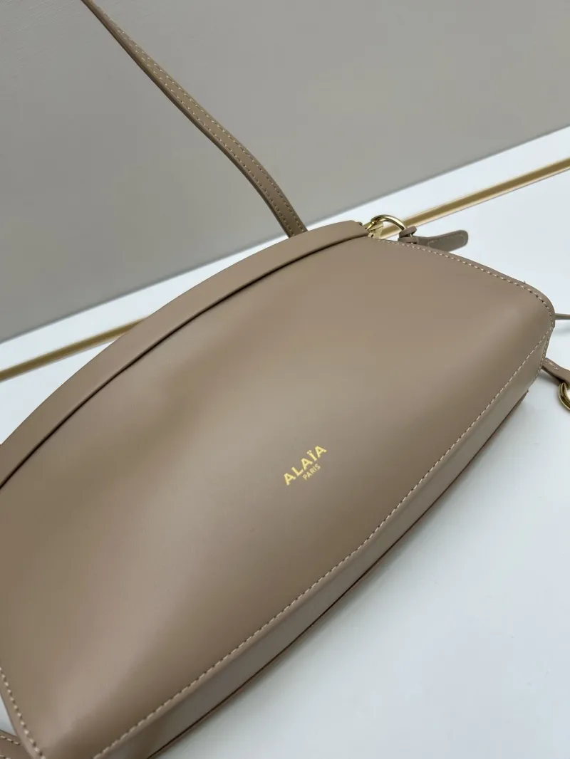 ALAIA Beige Top Handle Crossbody Bag - Image 3