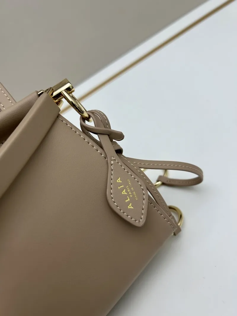 ALAIA Beige Top Handle Crossbody Bag - Image 8