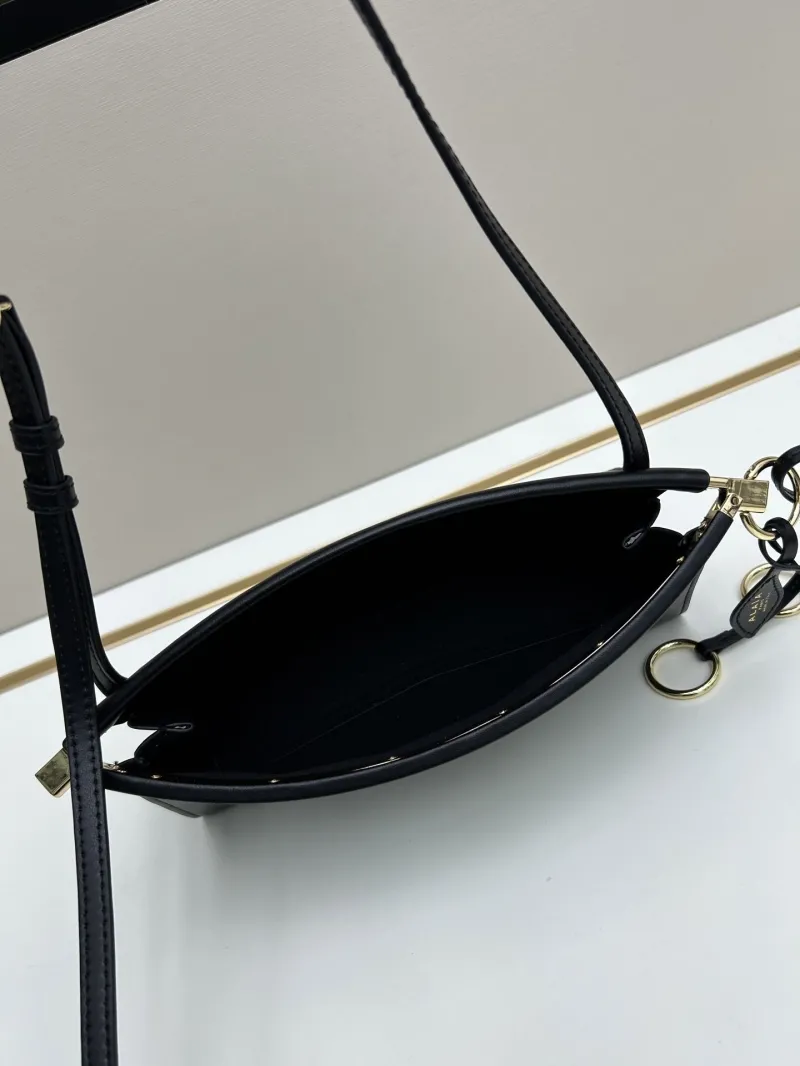 Alaia Black Leather Crossbody Bag - Image 8