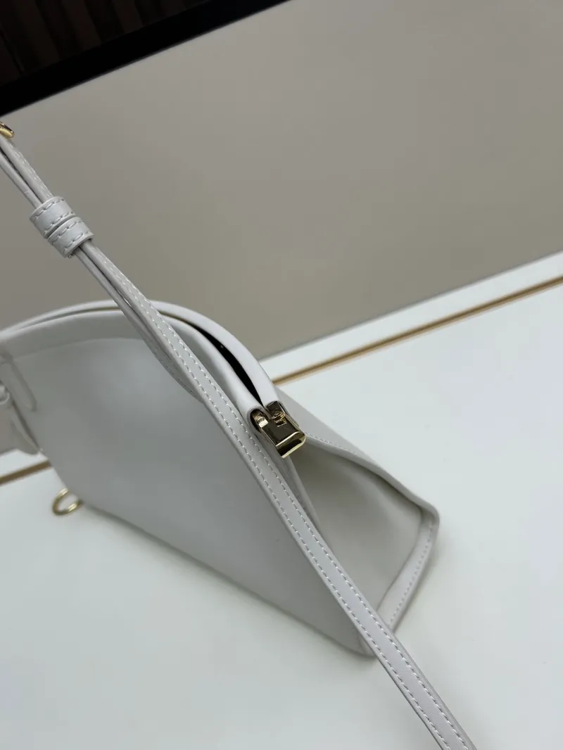 ALAIA White Leather Top Handle Crossbody Bag - Image 4
