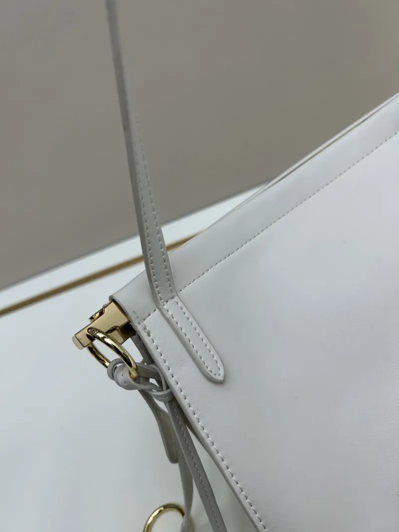 ALAIA White Leather Top Handle Crossbody Bag - Image 5