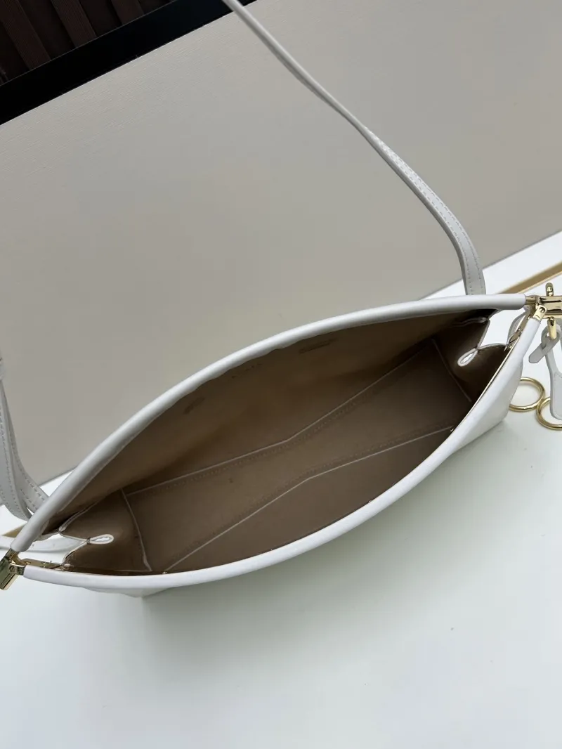 ALAIA White Leather Top Handle Crossbody Bag - Image 7