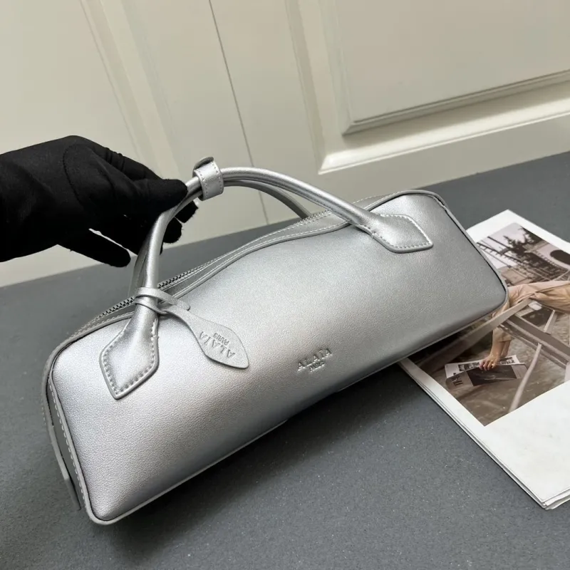 Alaia Silver Top Handle Bag - Image 4