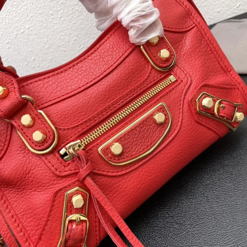 Balenciaga Red Medium Classic City Handbag - Image 6