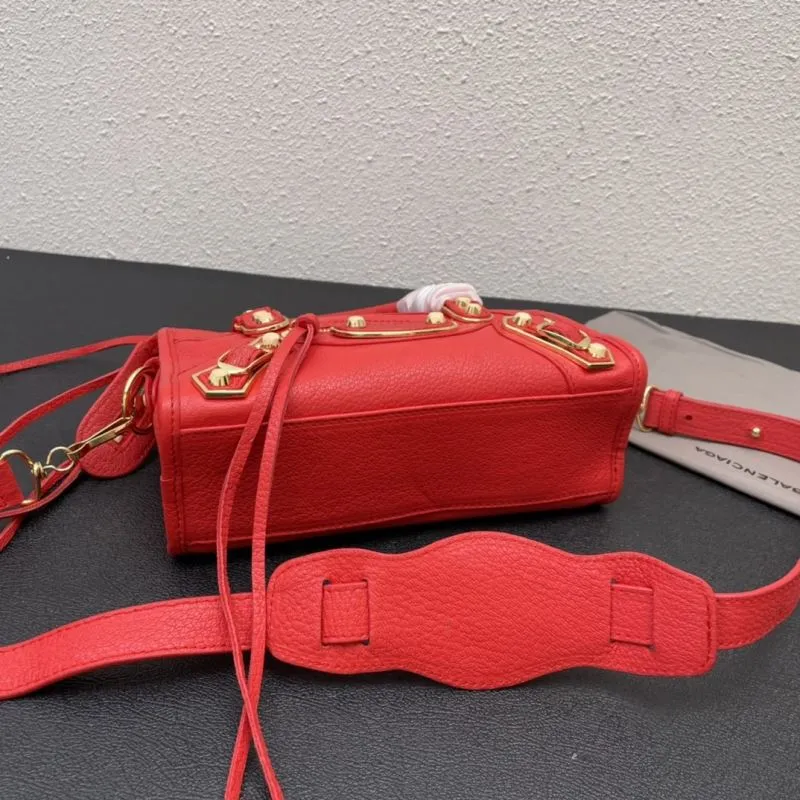 Balenciaga Red Medium Classic City Handbag - Image 7